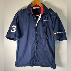 BMW Sauber F1 Team Button Up Shirt Formula 1 Crew Team Heidfeld Germany#3 Size M
